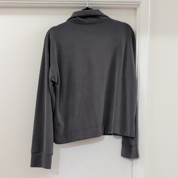 Athleta Seasoft 1/4 Zip In Brownish Gray EUC - Picture 3 of 6